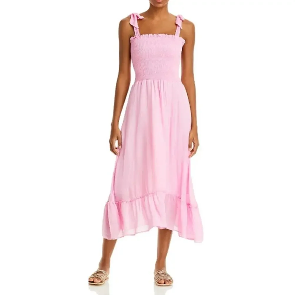 NWT Peixoto's sleeveless Eddie midi-dress Pink Sz L